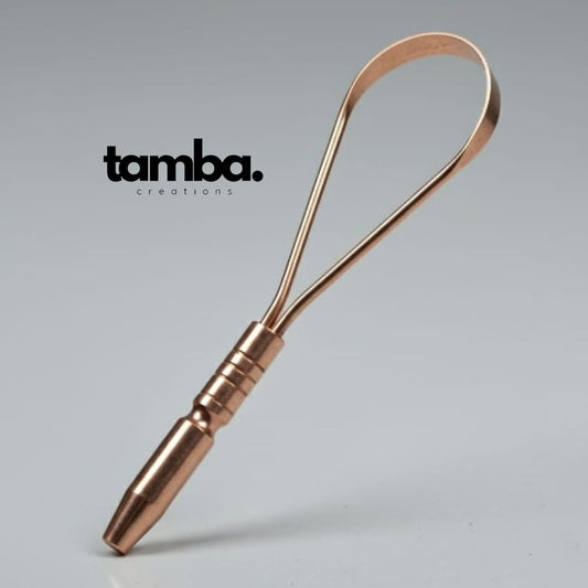 Premium Single-Handle Copper Tongue Cleaner | Gentle & Effective