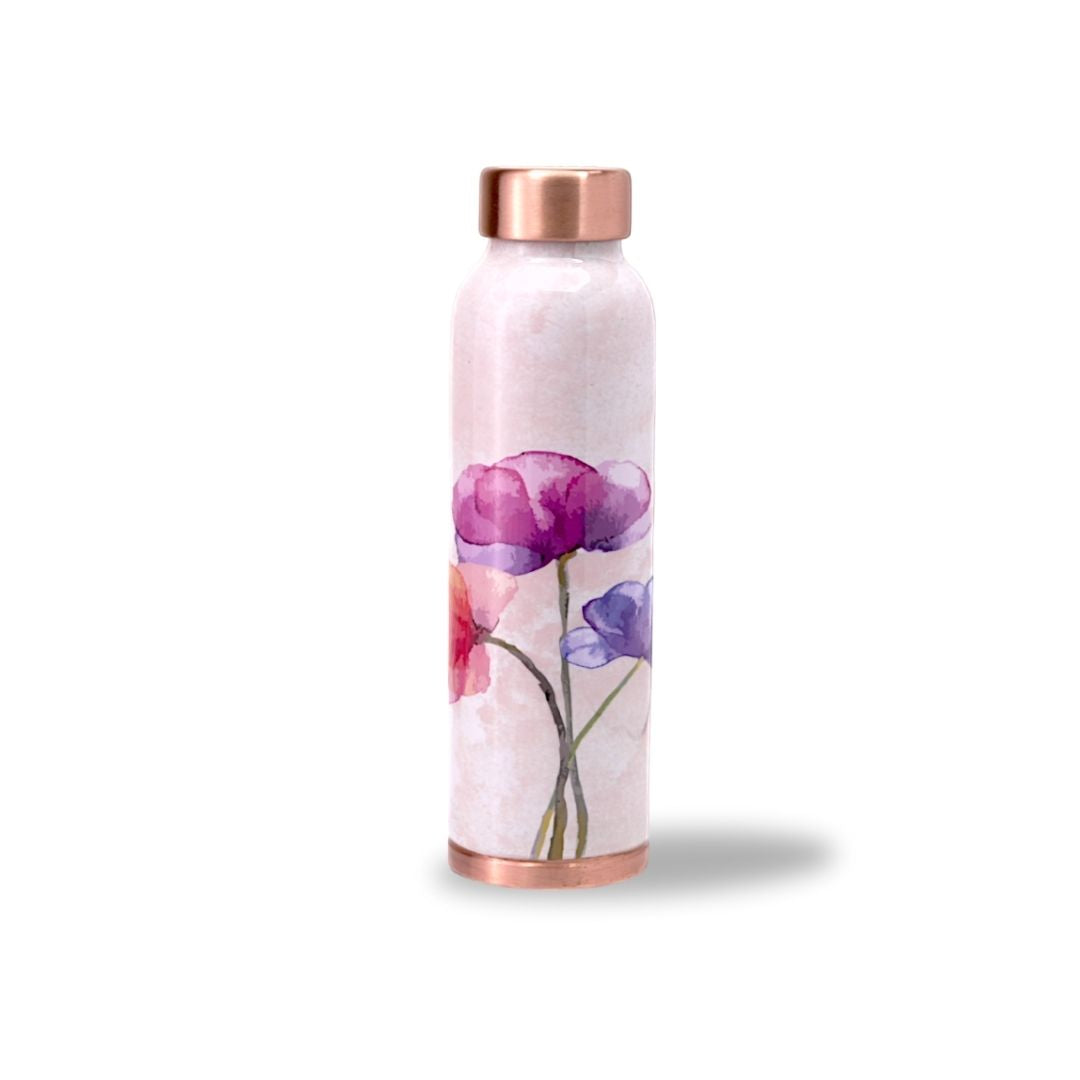 Trio Floral Design Pure Copper Water Bottle – 900ml | Tamba Creations