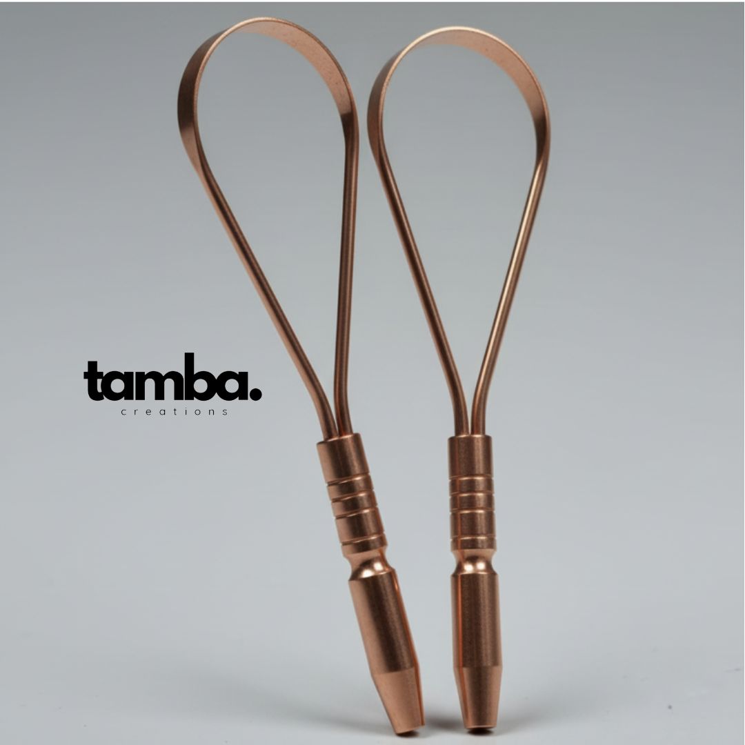 Premium Single-Handle Copper Tongue Cleaner | Gentle & Effective