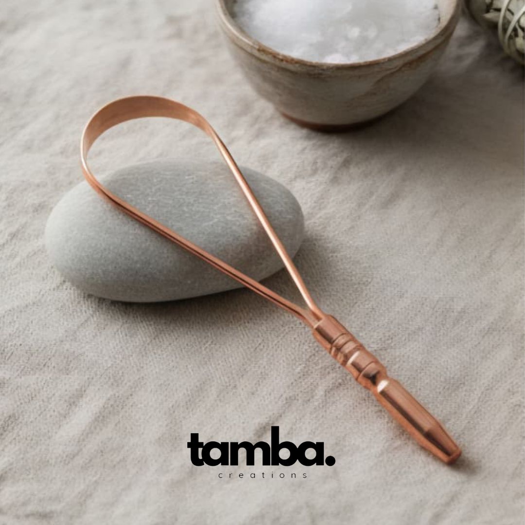 Premium Single-Handle Copper Tongue Cleaner | Gentle & Effective