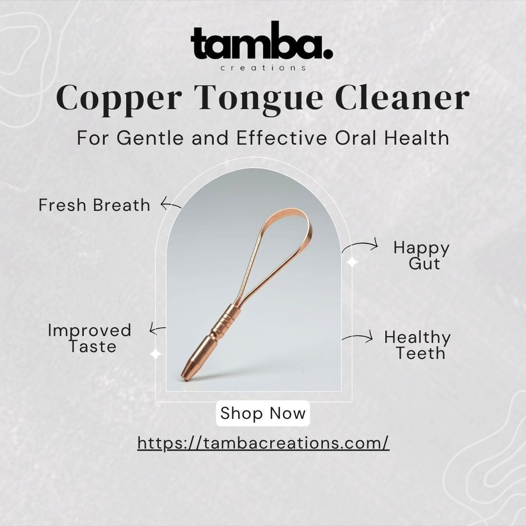 Premium Single-Handle Copper Tongue Cleaner | Gentle & Effective