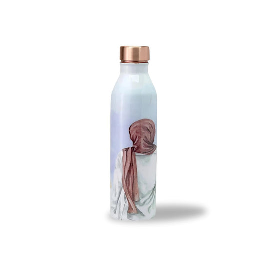Women Portrait Design Pure Copper Water Bottle – 1 Litre | Tamba Creations