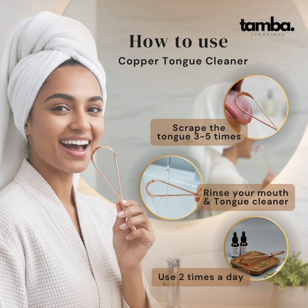 Premium Single-Handle Copper Tongue Cleaner | Gentle & Effective